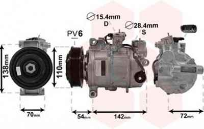 VAN WEZEL 0600k495 -  Компрессор, кондиционер